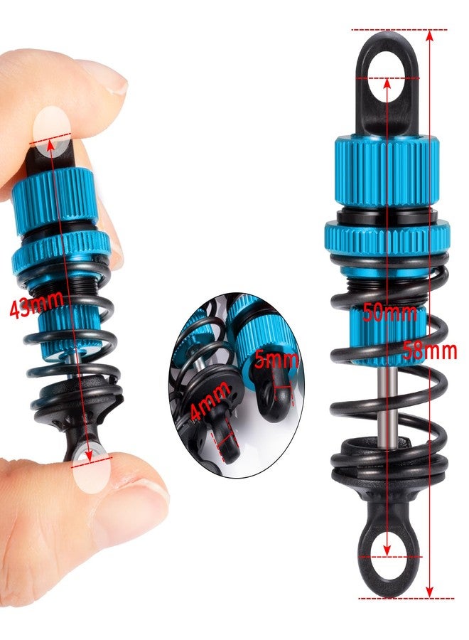 QUE-T 50mm Aluminum Shock Absorber Front Rear Damper for 1:10 Tamiya M03 M04 M05 M06 RC Car (Blue) - Image 2